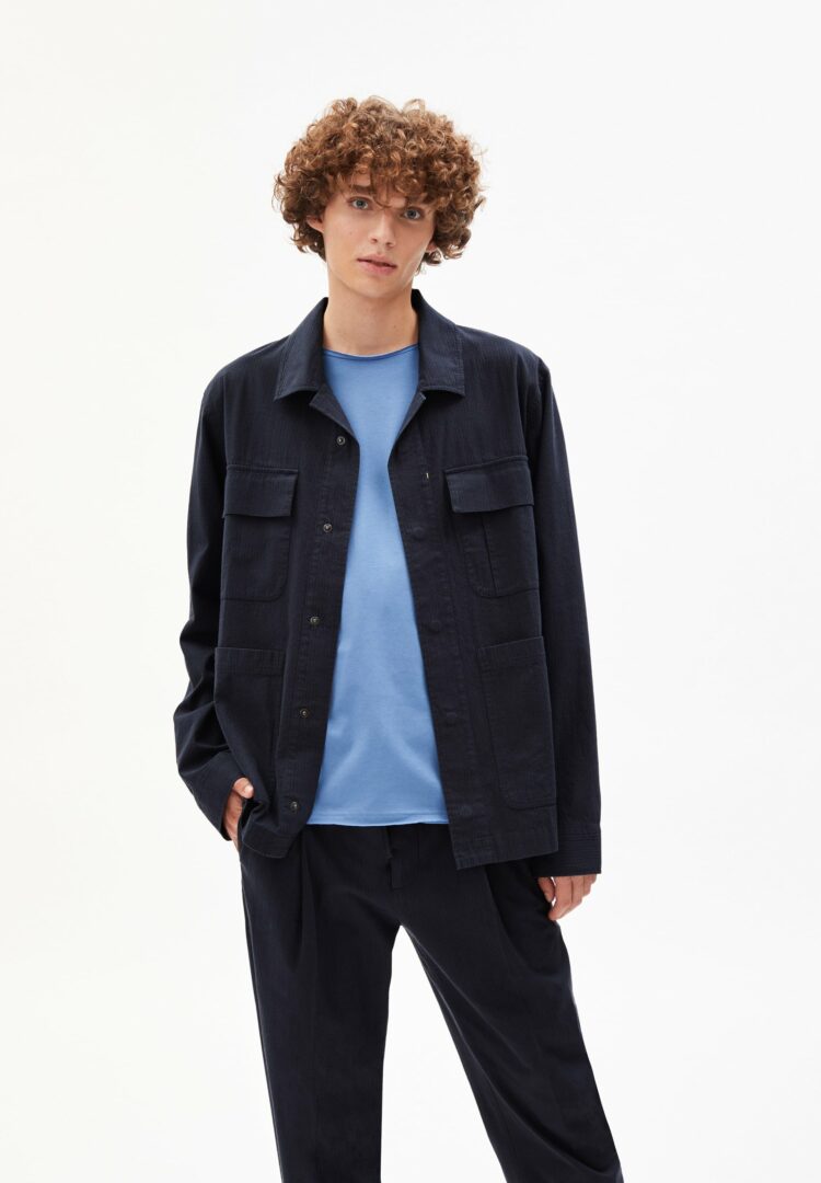 Jacke Packaa Seersucker In Night Sky von ArmedAngels