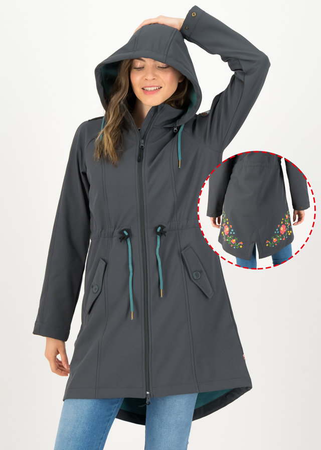Softshelljacke Swallowtail Lightweight Grau von blutsgeschwister
